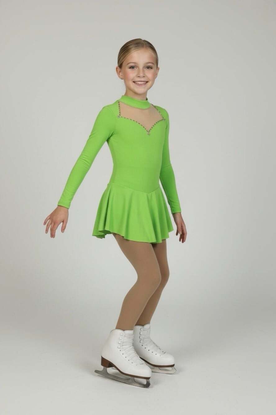 Neon Green Skating Costume- Child 8/10